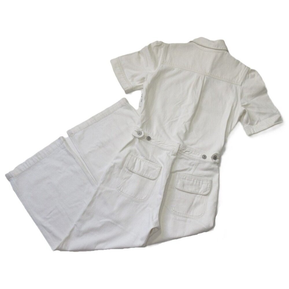 NWT Citizens of Humanity Miki in White Willow Denim Jean Wide Leg Jumpsuit 4 - Picture 11 of 11